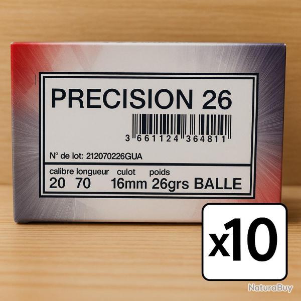 Wahoo lisse ! - Cartouches France Munitions Precision 26 - Cal. 20 - 100 cartouches