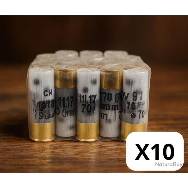 Wahoo lisse ! - Cartouches Chevrotines Mary Arm 9 gr avec Buffer - Cal.12 x10 boites