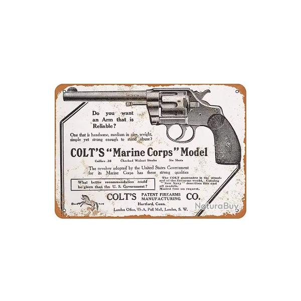 Plaque dcorative vintage M colt V1 LIVRAISON GRATUITE