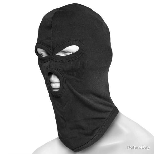 Cagoule 3 trous Coton Noir Mil-Tec