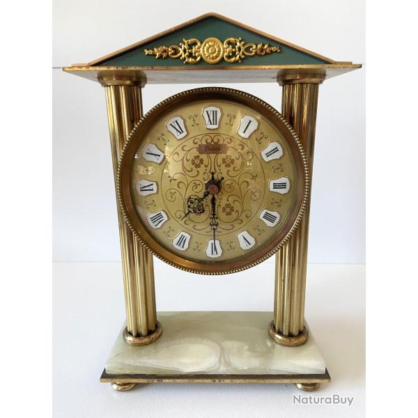 Vintage Pendulette Pendule Horloge Portique VEDETTE Made in France Grecque