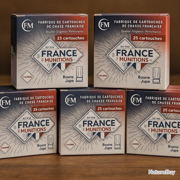 Wahoo lisse ! - Cartouches France Munition Normale BG Cal.12 Plomb 7/8 - 125 cartouches