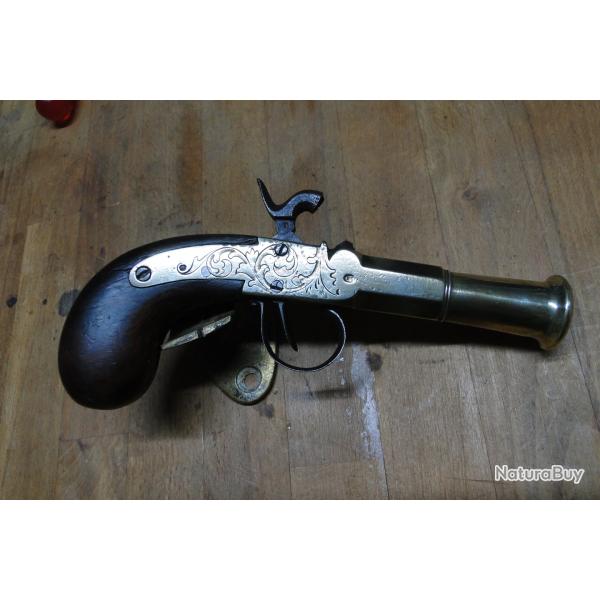 pistolet  coffre de marine montage en bronze prix en baisse