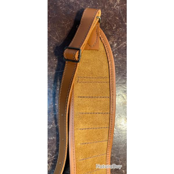 CARTOUCHIERE CUIR SPORFABRIC FUSIL 20 ETUIS CALIBRE 12 REF/062 FABRICATION FRANCAISE