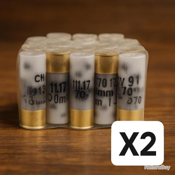 Wahoo lisse ! - Cartouches Chevrotines Mary Arm 21 grains - Cal.12 - x2 boites