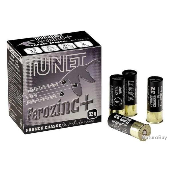 Wahoo lisse ! - Cartouches Cal.12 Tunet France Chasse Frozinc+ HP 32g BJ plomb n7 - 125 cartouches