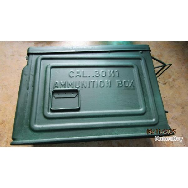US ARMY Caisse munitions US mitrailleuse deuxi�me guerre ww2 cal 30 flaming bomb Indochine Alg�rie