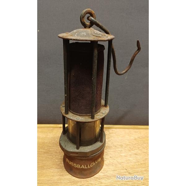 Ancienne lampe de mineur allemande � essence Friemann & Wolf