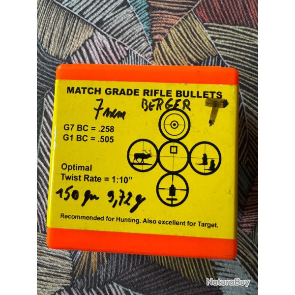 Projectiles BERGER Classic Hunter 7mm #28571