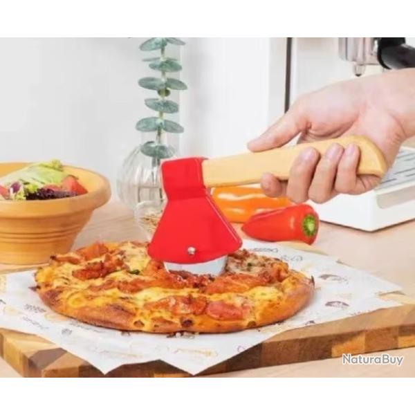 HACHE COUPE PIZZA COUPEZ VOTRE PIZZA A LA HACHE COULEUR ROUGE