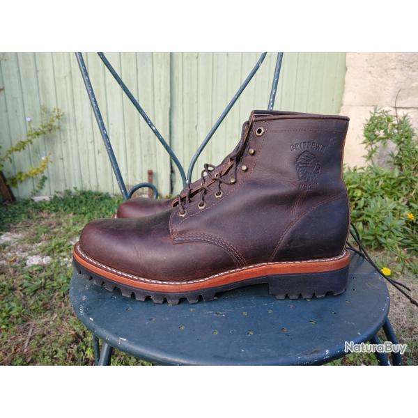 Chaussures cuir Chippewa 2.06 neuves 45 fabrication USA