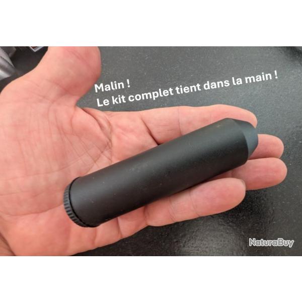 KIT NETTOYAGE 22LR LIVRE AVEC 4 ACCESSOIRES / 1 BAGUETTE ET SON PROLONGATEUR