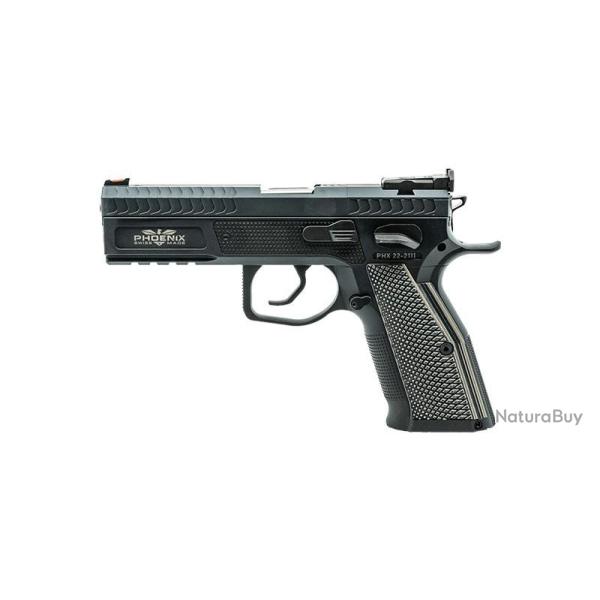 Pistolet Phoenix Redback Light Gen 2 Acier/Alu Noir Fibre optique verte 9x19