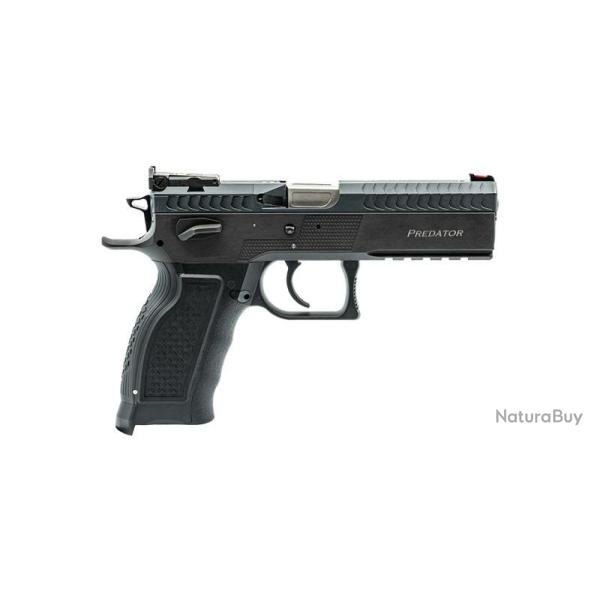 Pistolet Phoenix Predator Alu Polymer Noir SA/DA Fibre optique rouge 9x19