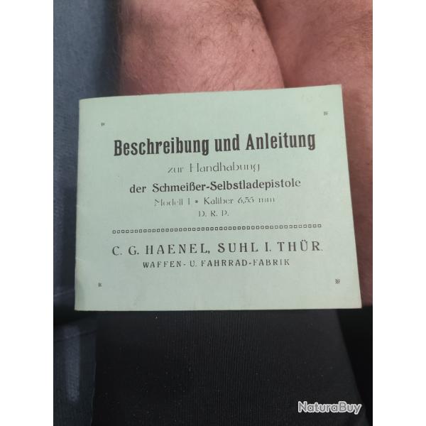 Mode d'emploi pistolet 6.35 Schmeiber selbstadepistole