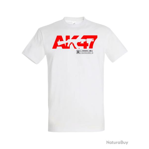AK-47 T-Shirt Blanc-Rouge