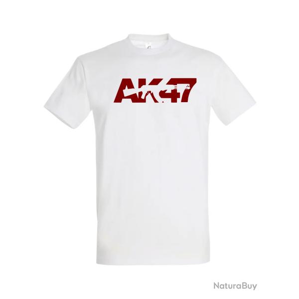 AK-47 T-Shirt Blanc-Rouge