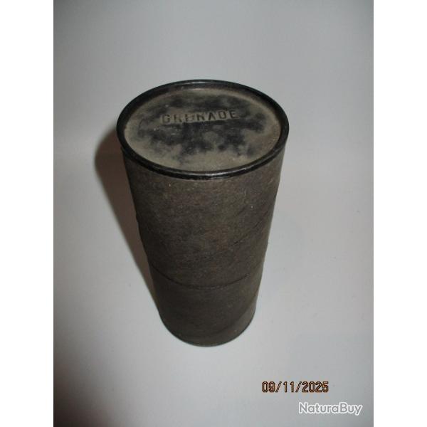 Rare container de transport pour grenade fumig�ne ou phosphore US WWII, TBE