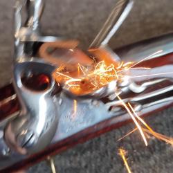 Gros pistolet &agrave; silex 1766 de cavalerie Manufacture royale de Mutzig fab indienne A.H.U &eacute;tat neuf