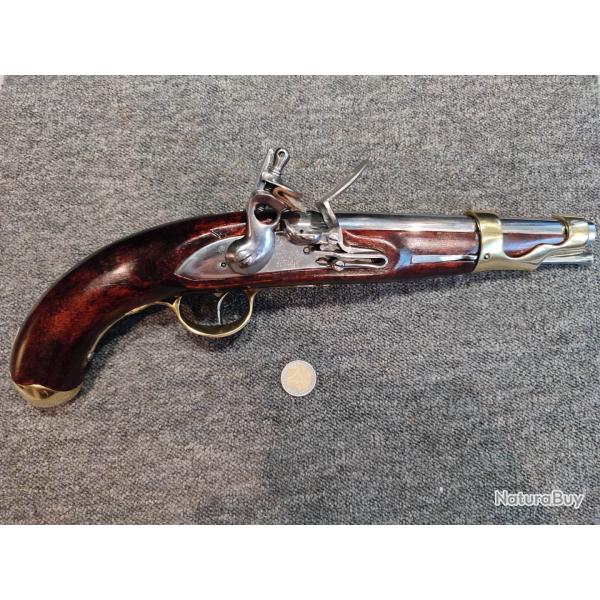 Gros pistolet � silex 1766 de cavalerie Manufacture royale de Mutzig fab indienne A.H.U �tat neuf
