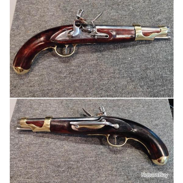 Gros pistolet � silex 1766 de cavalerie Manufacture royale de Mutzig fab indienne A.H.U �tat neuf