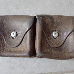 1925 Cartouchi&egrave;re en cuir Arm&eacute;e Suisse pour fusil ou carabine Schmidt Rubin