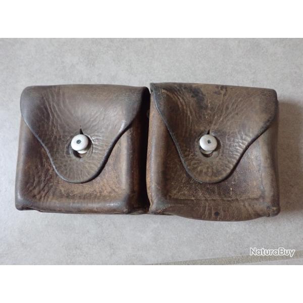 1925 Cartouchi�re en cuir Arm�e Suisse pour fusil ou carabine Schmidt Rubin