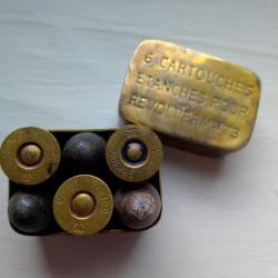 Boite laiton 6 cartouches &eacute;tanches pour 1873