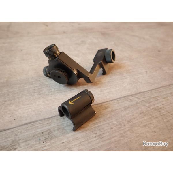 TAR : Dioptre + tunnel avec iris pour tirs de prcision avec fusil Rubin Schmidt K31 Suisse