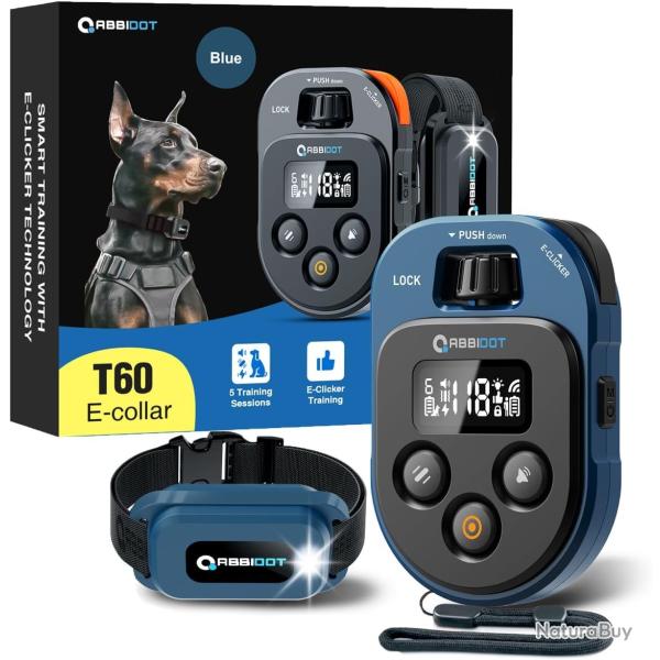 Collier de Dressage Chien 5 Modes Port�e 3.2 Km 178 Niveaux 3 Modes Lumi�re E-clicker �tanche IPX7