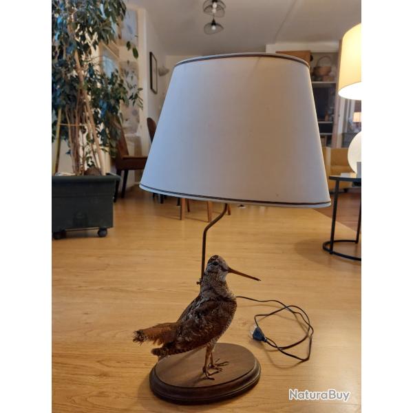Lampe avec b�casse naturalis�e
