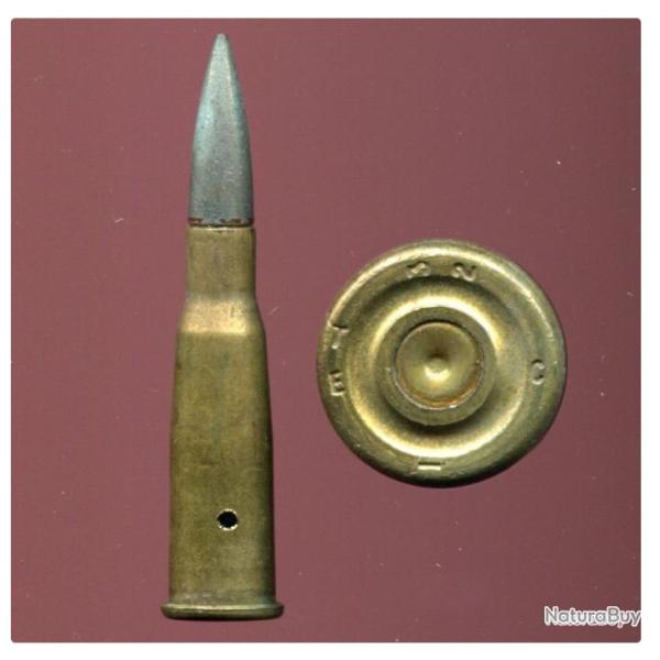 8 mm Lebel traante - balle cuivre tame - Cartoucherie de Toulouse - neutralise
