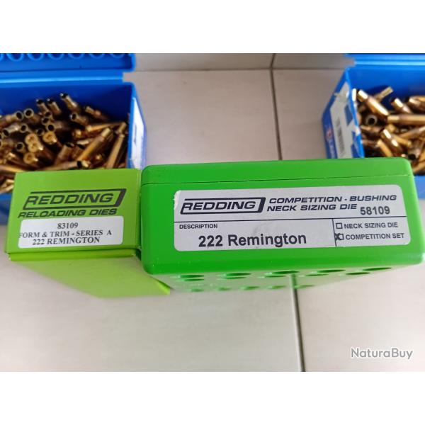 Kit jeux d'outil match redding plus etuit lapua neuf prepar cal .222 (super kit bench/tld cal.222)