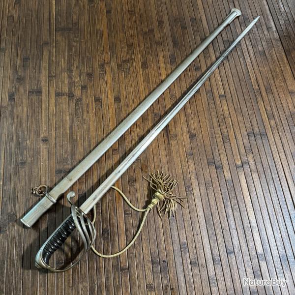 BEAU SABRE D'OFFICIER D'INFANTERIE MODLE 1882 MANUFACTURE NATIONALE DE CHATELLERAULT 1912 WW1 14-18