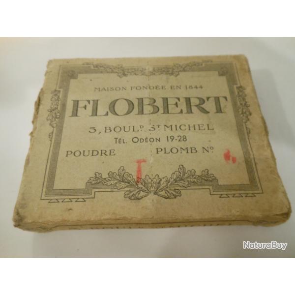 RARE BOITE DE DIX CARTOUCHES CALIBRE 12 DE COLLECTION DE MARQUE FLOBERT