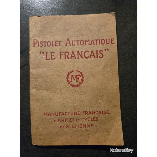 Manufrance franaise manuel officiel Pistolet automatique le Franais