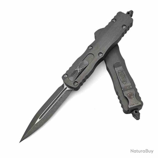 Couteau OTF Microtech Dirac D/E Apocalyptic Standard Lame Acier M390 Manche Alu USA MCT22510APNC