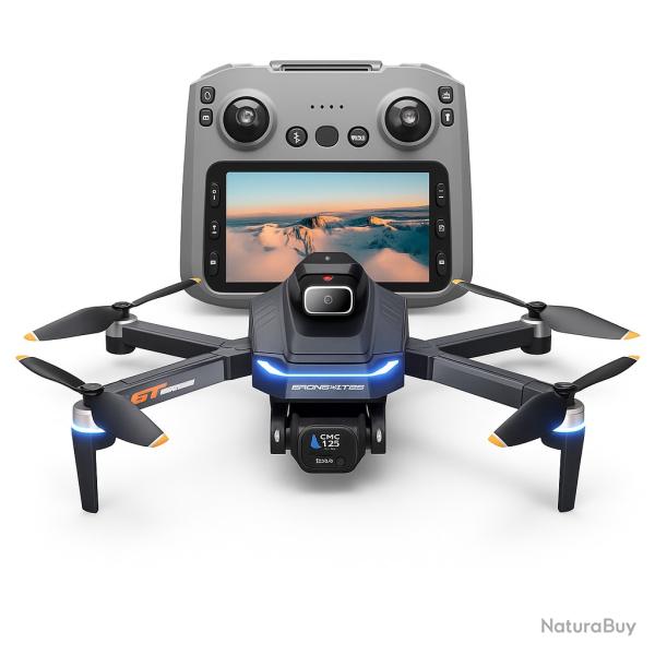 Drone 8K HD 3 Cam�ras 5G WiFi Brushless Pliable Vol Stationnaire 20min