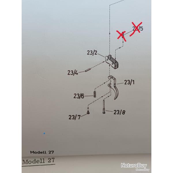 DETENTE ACIER POUR AIR COMPRIME DIANA 27
