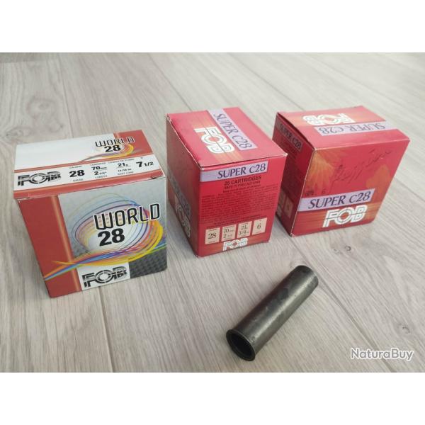 Douille rductrice cal12-cal28+ 3 botes de cartouches cal28