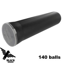 Black Eagle - Tube Paintball Noir 140 Billes Calibre .68 - Flick Lid Rapide