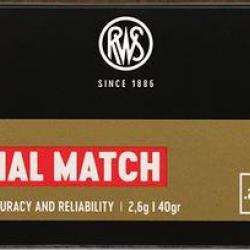 Cartouches RWS SPECIAL MATCH Calibre 22LR - 40 grs - Boite de 50 unit&eacute;s