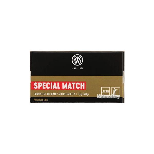 Cartouches RWS SPECIAL MATCH Calibre 22LR - 40 grs - Boite de 50 unit�s