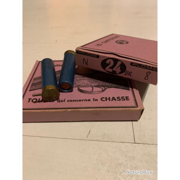 Lot Cartouche � broche cal 24 poudre noir