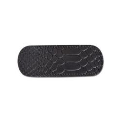 &Eacute;tui Pielcu fleur de cuir serpent noir