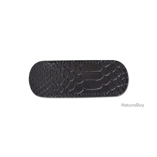 �tui Pielcu fleur de cuir serpent noir