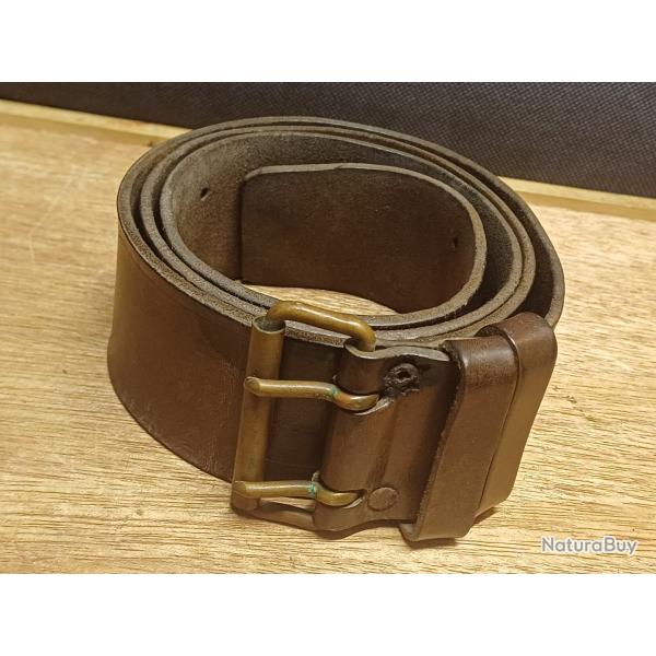 Authentique ceinturon militaire mod�le 1903 en cuir marron - bon �tat - WW1