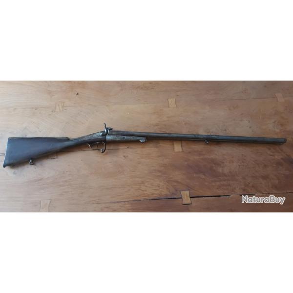 Fusil  broche, type Lefaucheux, juxtapos calibre 16 St Etienne cat D