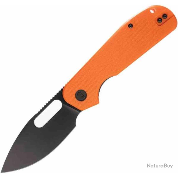 Couteau Eutektik EFD Orange Lame Acier 14C28N Plaquettes G10 Linerlock EUT015