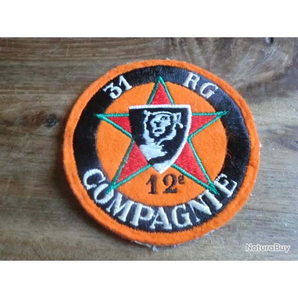 �cusson brod�e 31 RG r�giment g�nie 12� compagnie